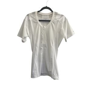 Alignmed Posture Shirt 2.0 Zip Mens Large White Stretch Fitness NEW #6113